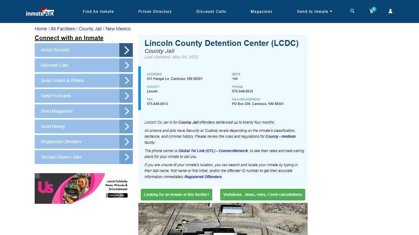 Lincoln County Detention Center (LCDC) - Inmate Locator - Carrizozo, NM