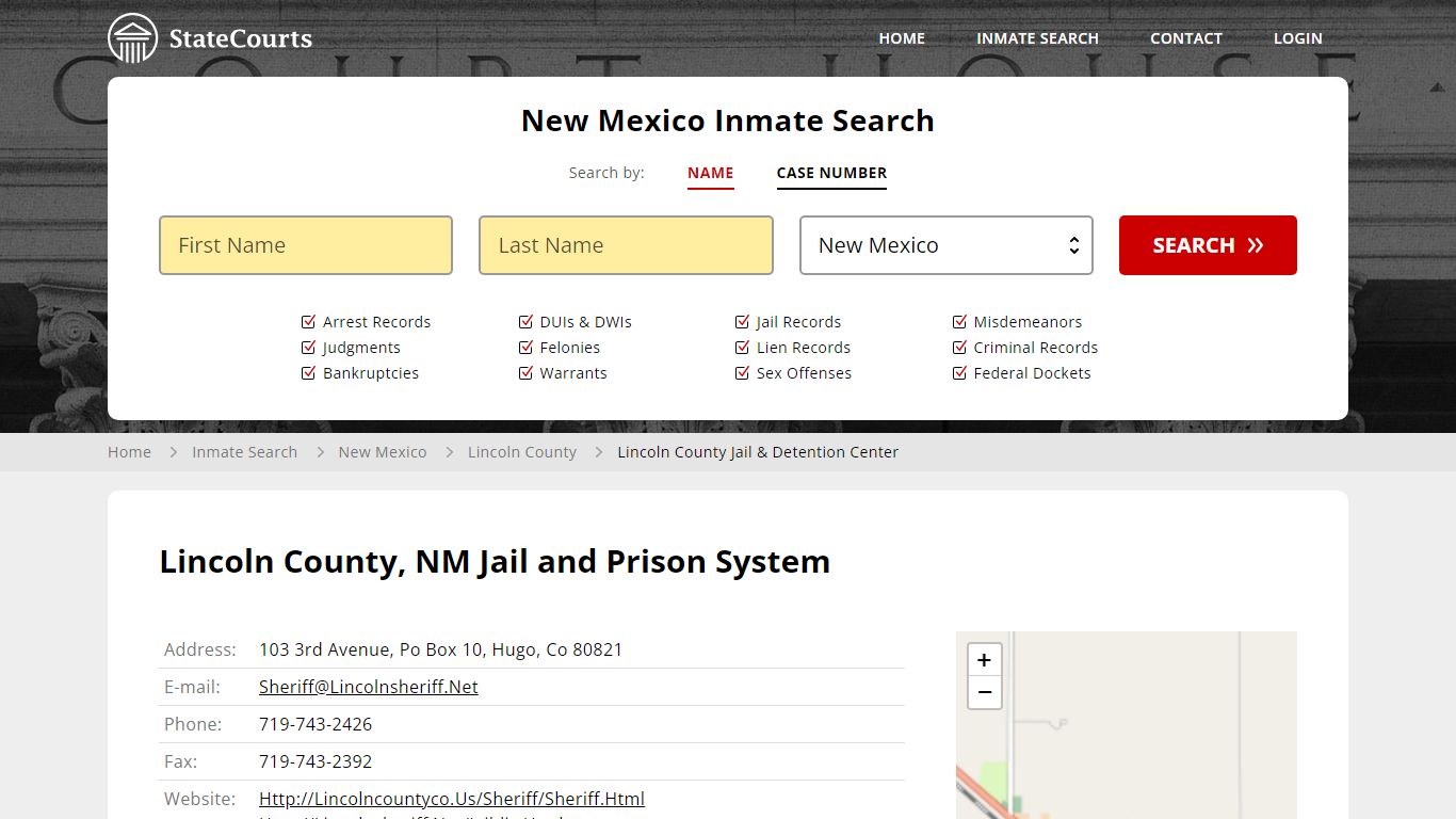 Lincoln County Jail & Detention Center Inmate Records Search, New ...